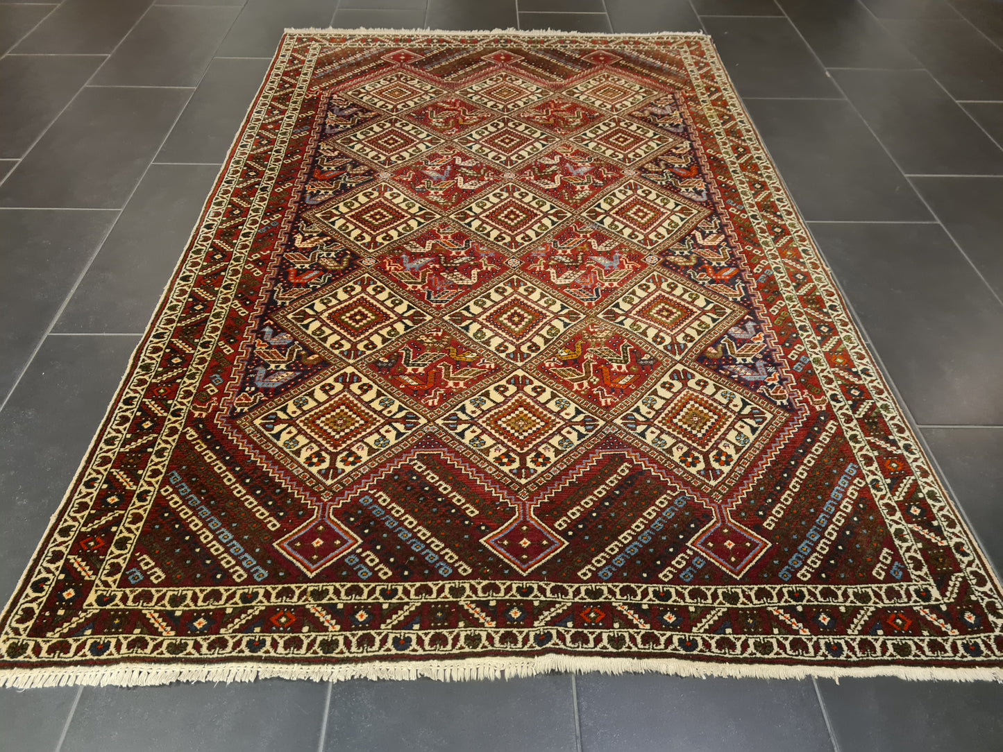 Perserteppich Orientteppich Handgeknüpfter Teppich Shiraz 200x135cm