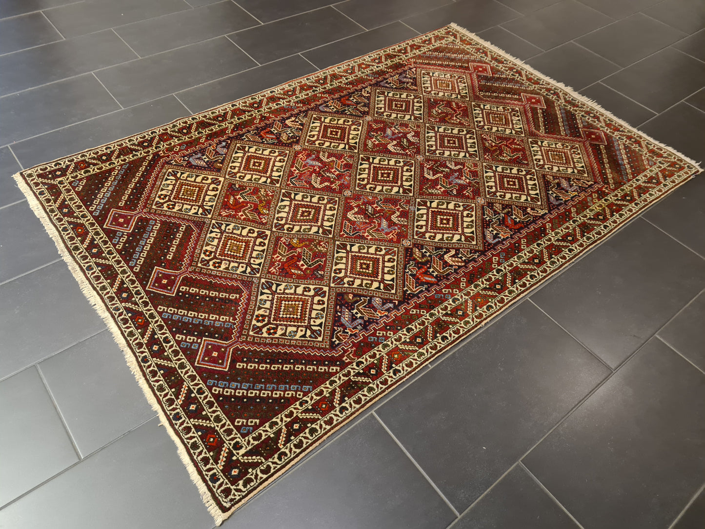 Perserteppich Orientteppich Handgeknüpfter Teppich Shiraz 200x135cm