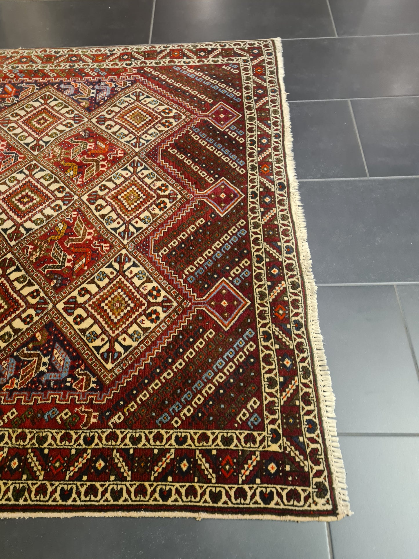 Perserteppich Orientteppich Handgeknüpfter Teppich Shiraz 200x135cm