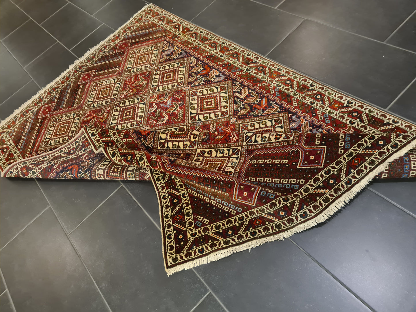 Perserteppich Orientteppich Handgeknüpfter Teppich Shiraz 200x135cm