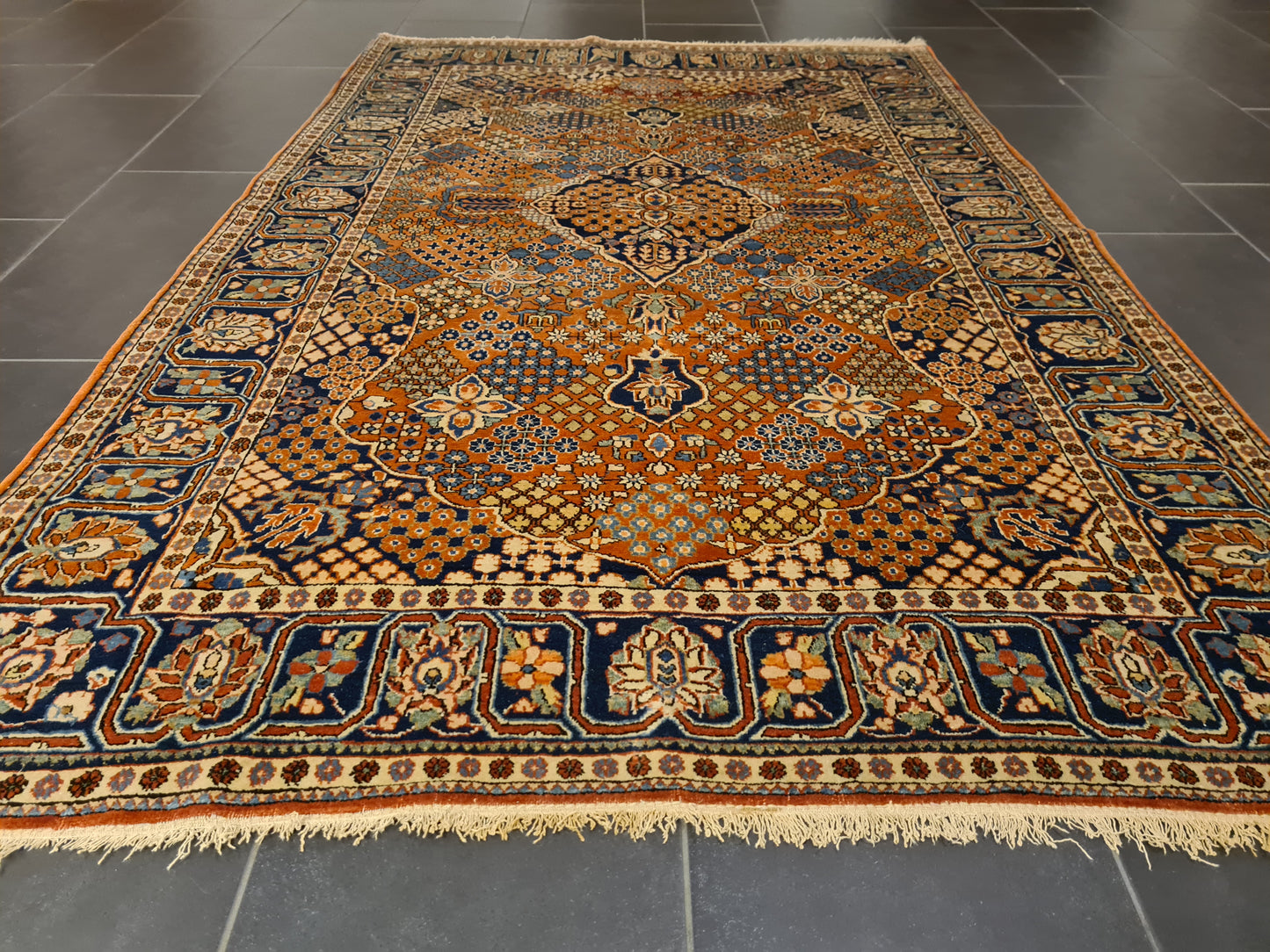 Perserteppich Orientteppich Handgeknüpfter Teppich Keshan 200x135cm