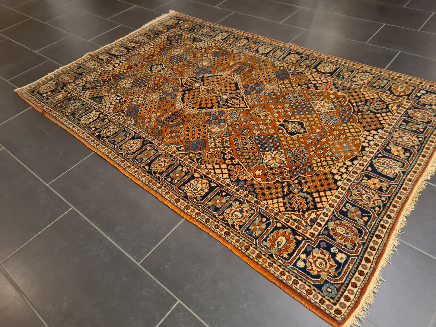 Perserteppich Orientteppich Handgeknüpfter Teppich Keshan 200x135cm