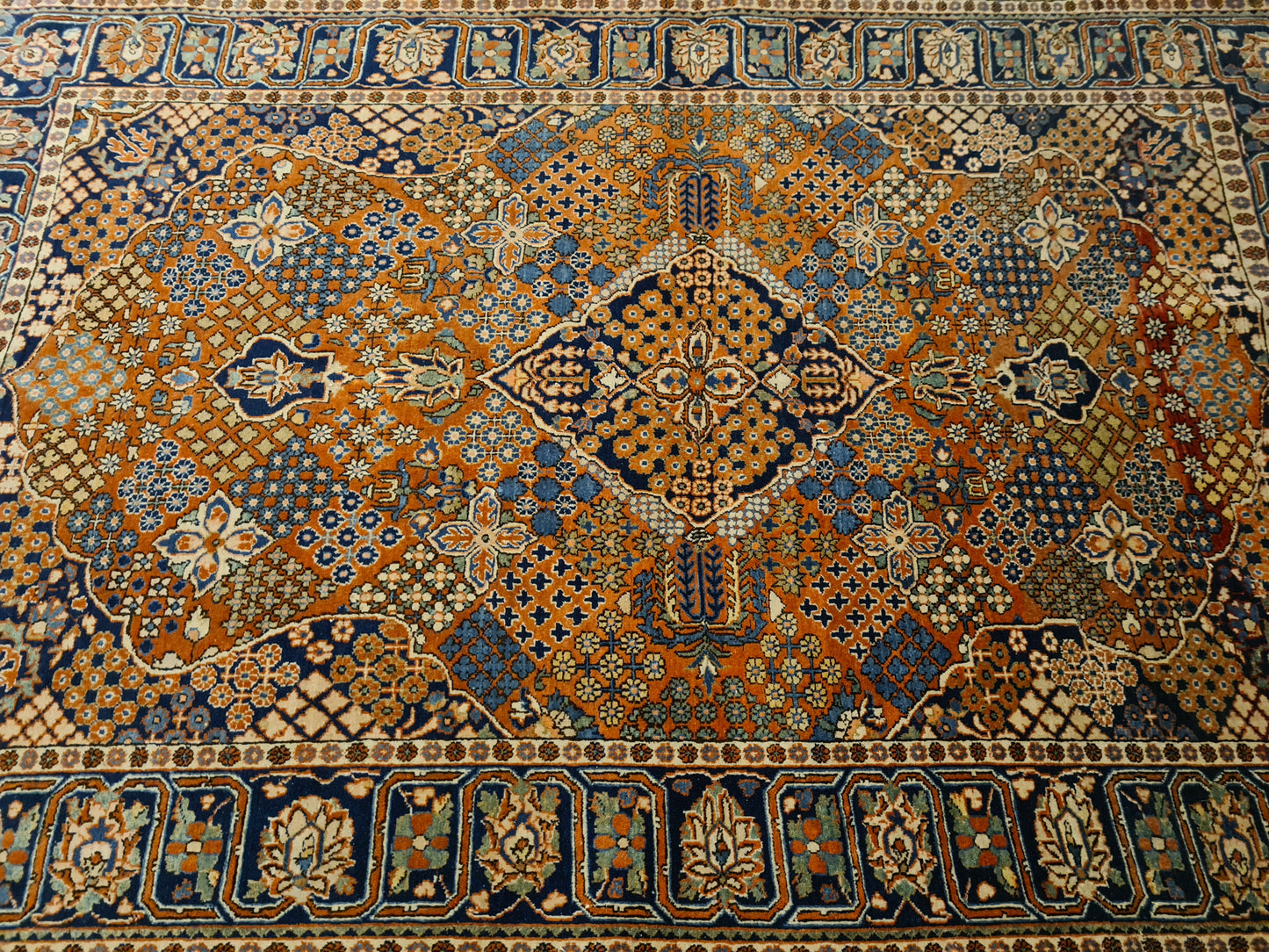 Perserteppich Orientteppich Handgeknüpfter Teppich Keshan 200x135cm