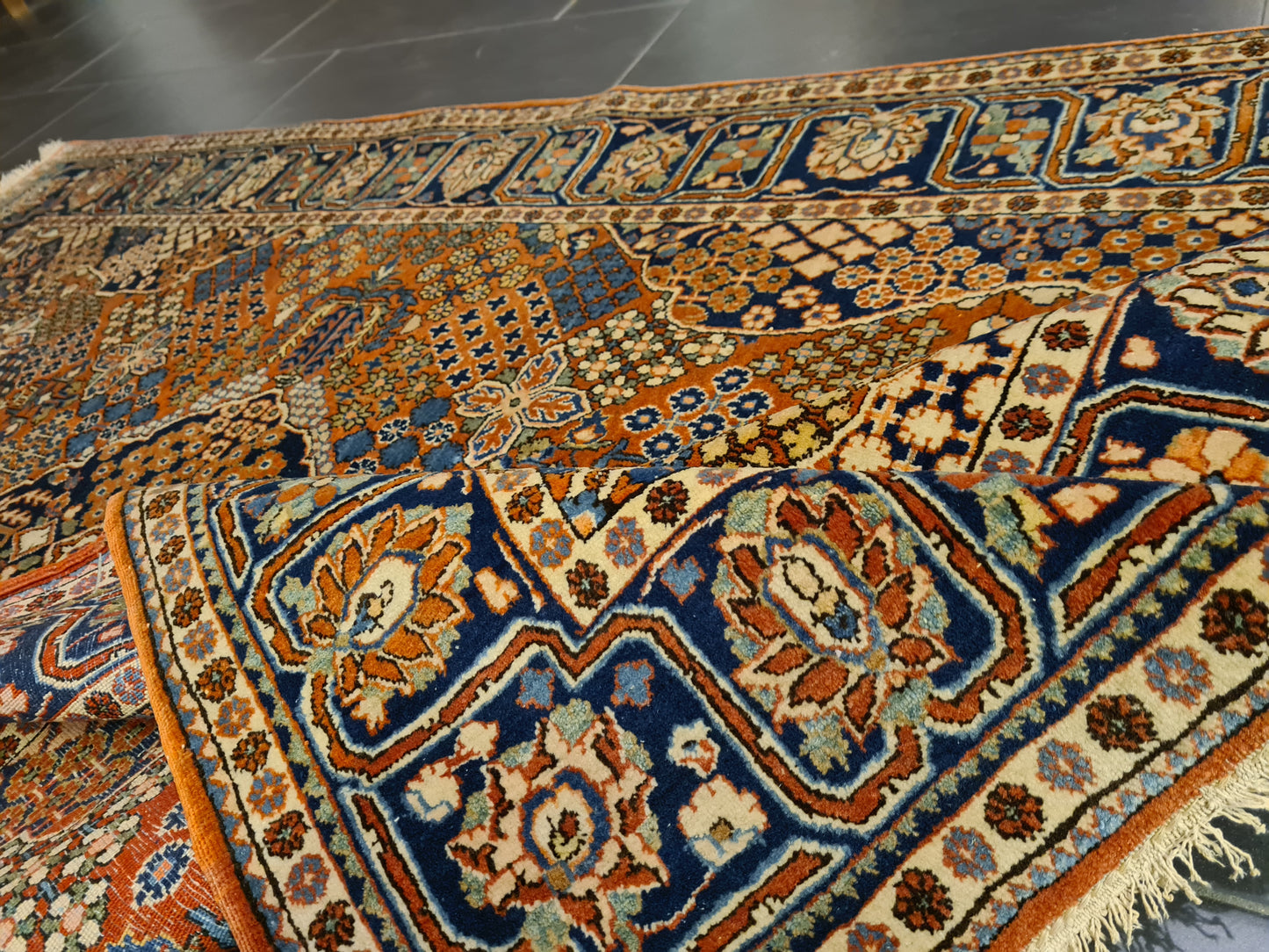 Perserteppich Orientteppich Handgeknüpfter Teppich Keshan 200x135cm