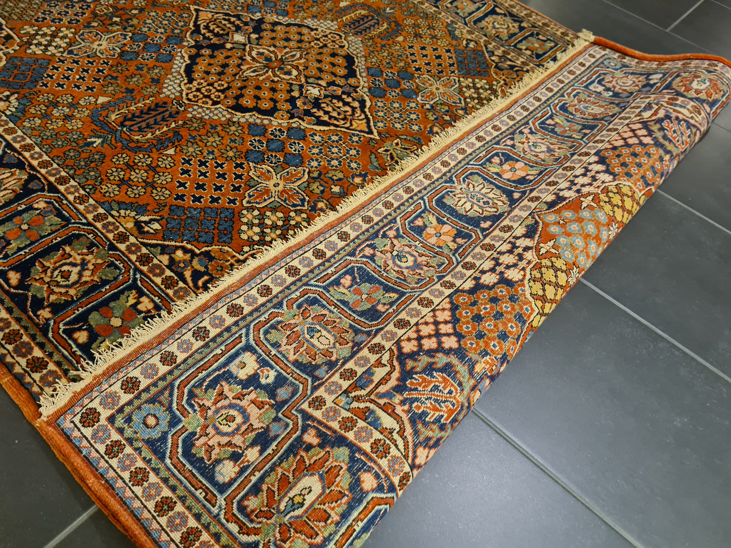 Perserteppich Orientteppich Handgeknüpfter Teppich Keshan 200x135cm