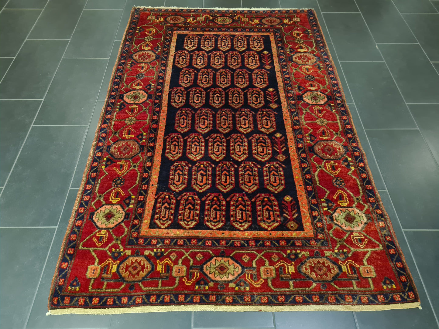 Perserteppich Orientteppich Handgeknüpfter Teppich Afshari 215x145cm