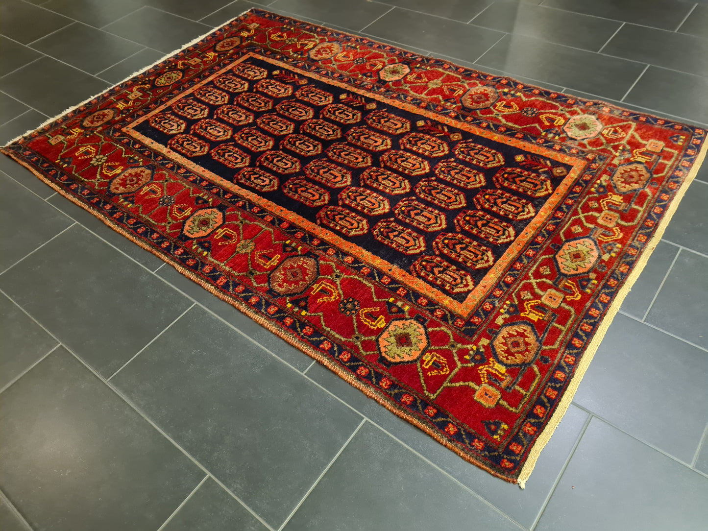 Perserteppich Orientteppich Handgeknüpfter Teppich Afshari 215x145cm