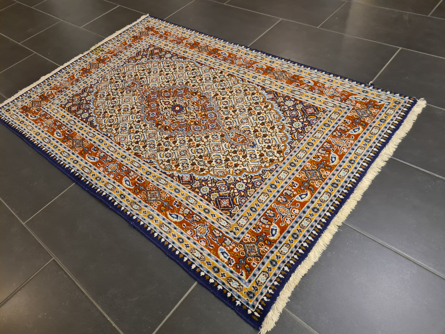 Perserteppich Orientteppich Handgeknüpfter Teppich Moud 150x100cm