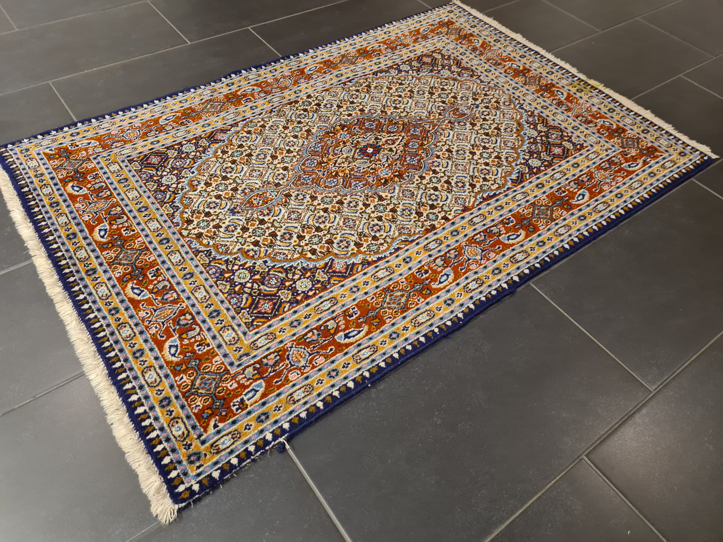 Perserteppich Orientteppich Handgeknüpfter Teppich Moud 150x100cm