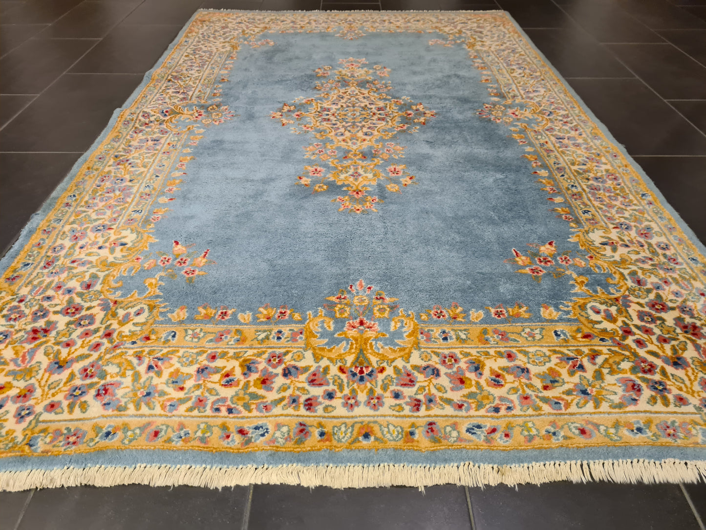 Perserteppich Orientteppich Handgeknüpfter Teppich Kerman 240x150cm