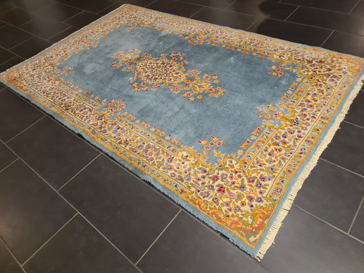 Perserteppich Orientteppich Handgeknüpfter Teppich Kerman 240x150cm