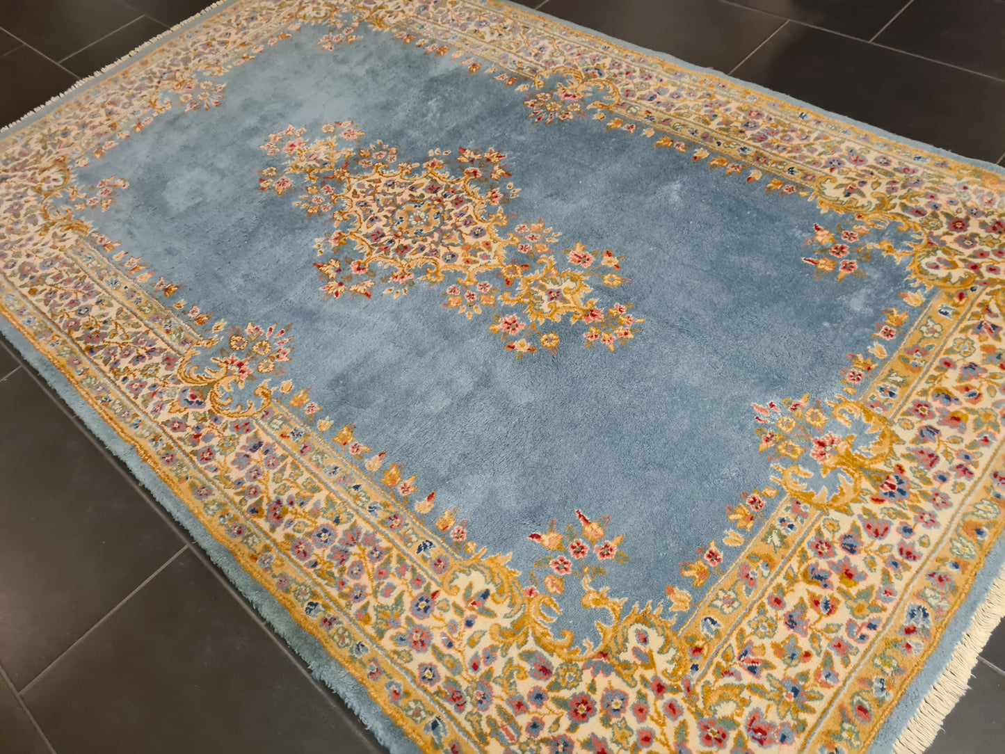 Perserteppich Orientteppich Handgeknüpfter Teppich Kerman 240x150cm