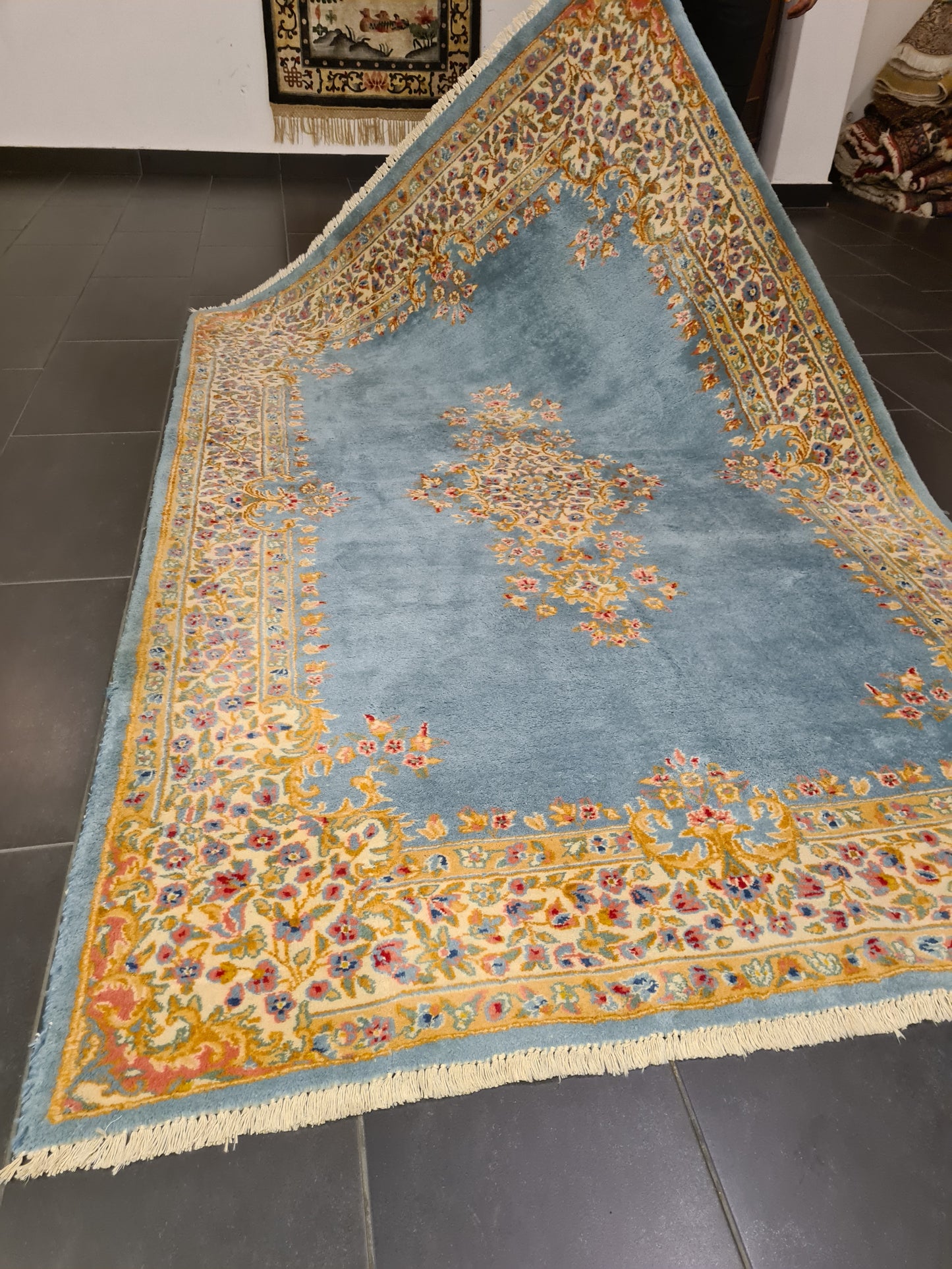 Perserteppich Orientteppich Handgeknüpfter Teppich Kerman 240x150cm