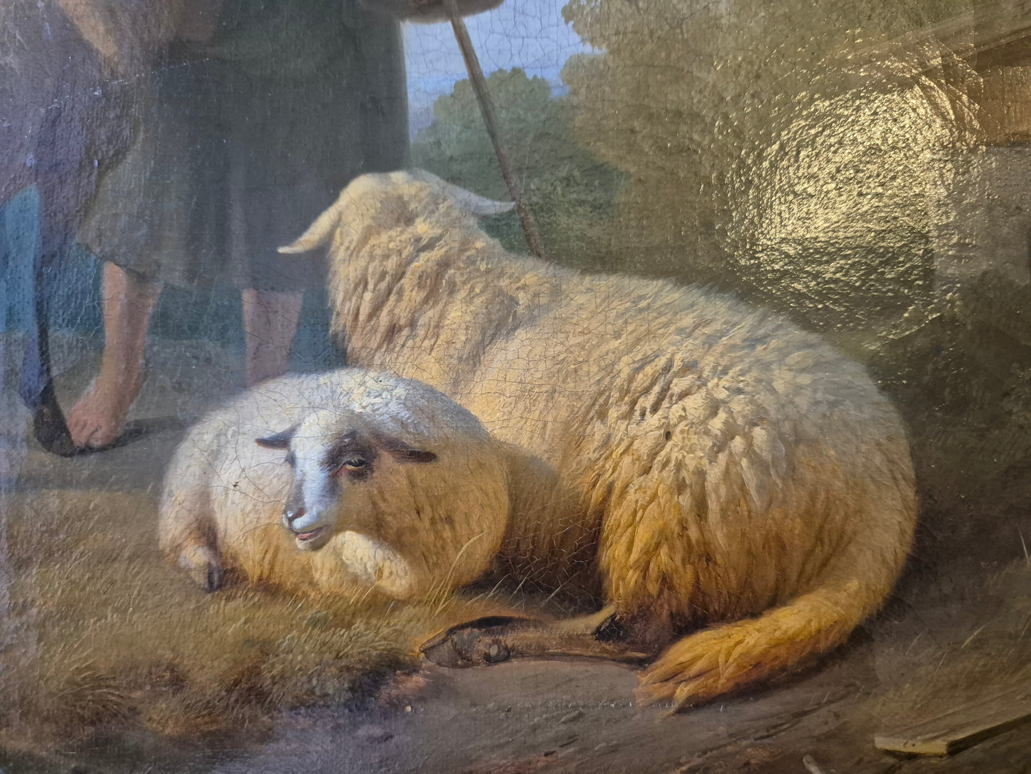 Moritz Eduard Lotze (1809-1890) Ölgemälde Bayerische Schäferin 62×54cm