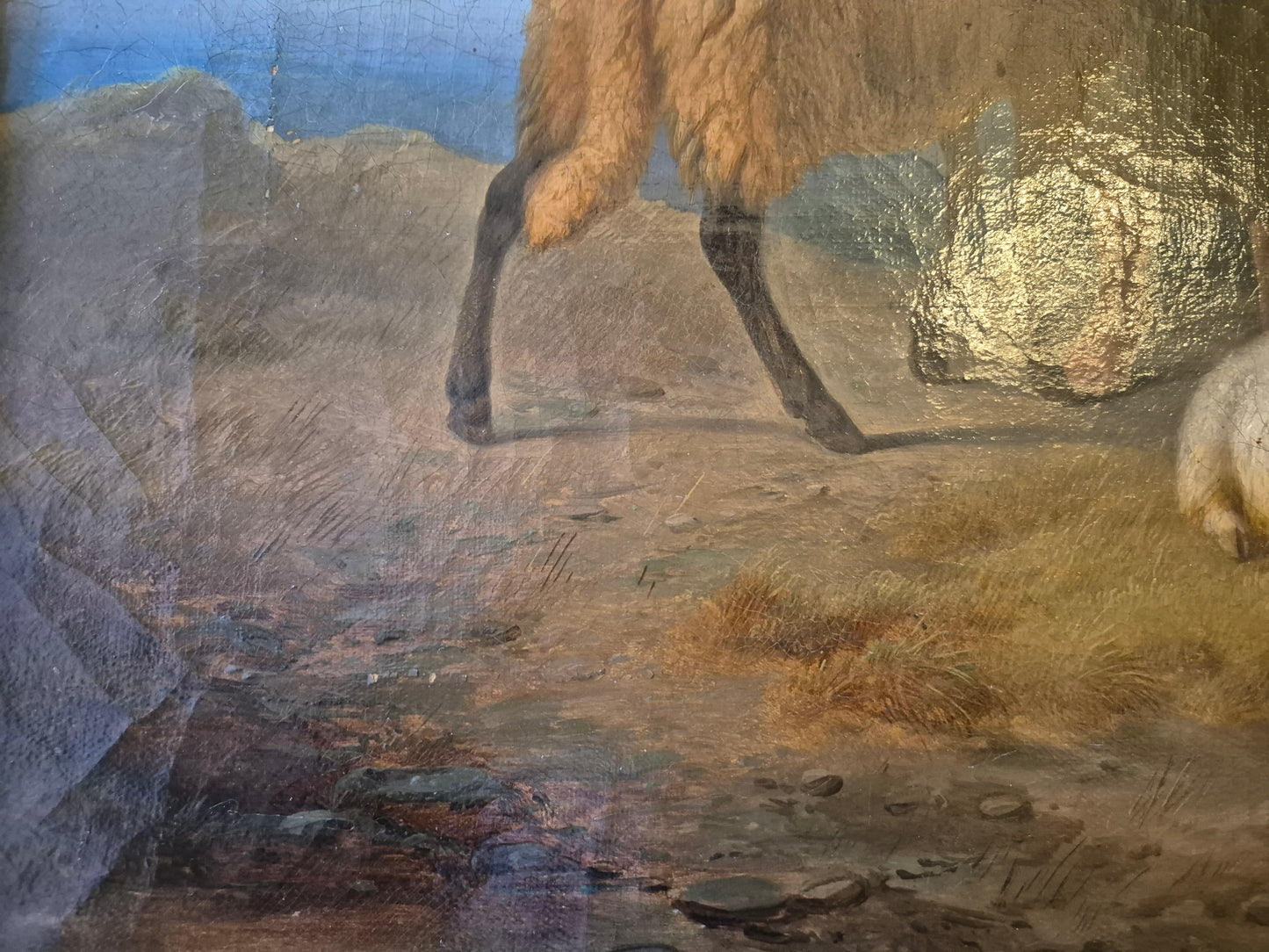 Moritz Eduard Lotze (1809-1890) Ölgemälde Bayerische Schäferin 62×54cm