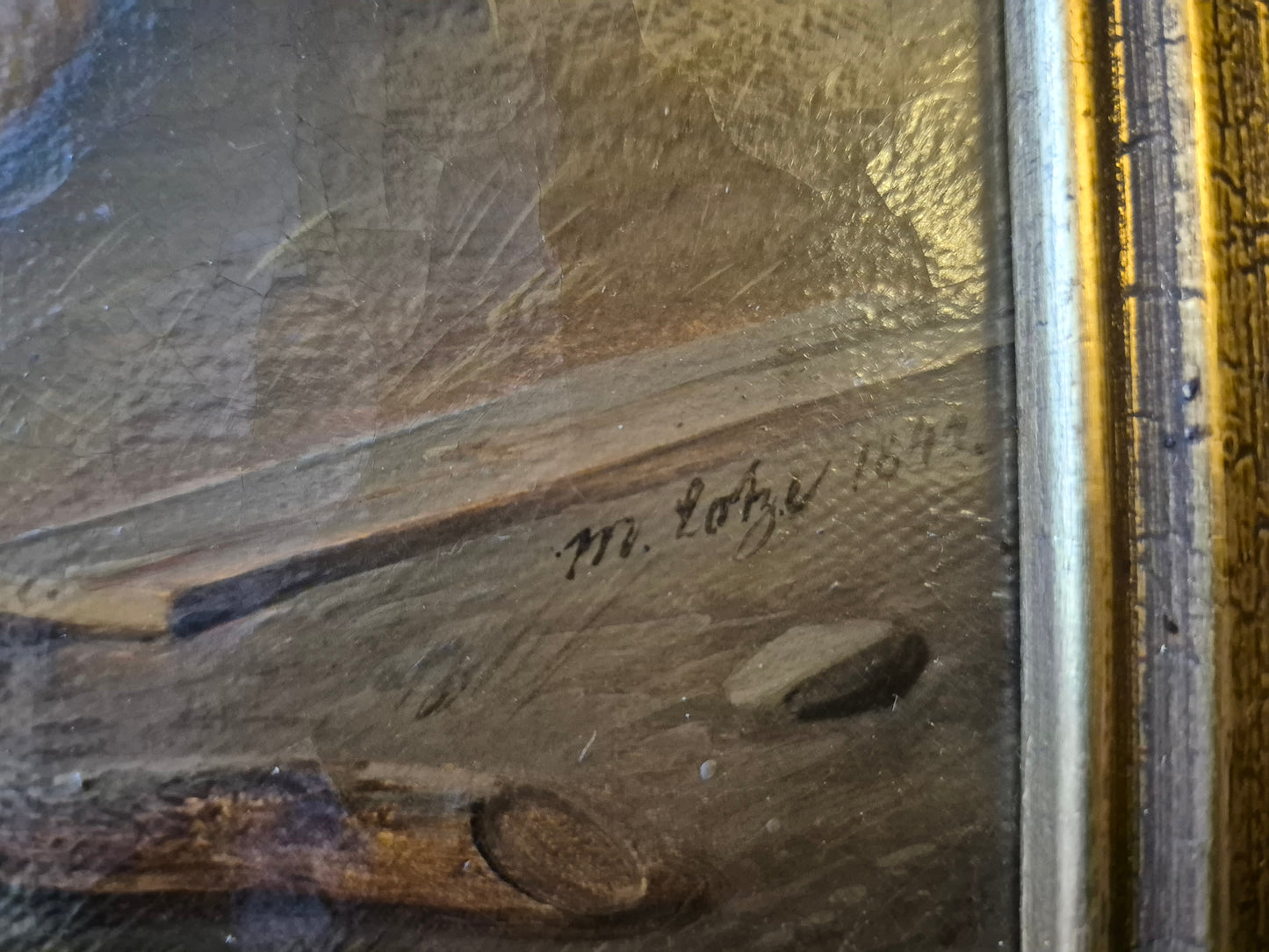 Moritz Eduard Lotze (1809-1890) Ölgemälde Bayerische Schäferin 62×54cm