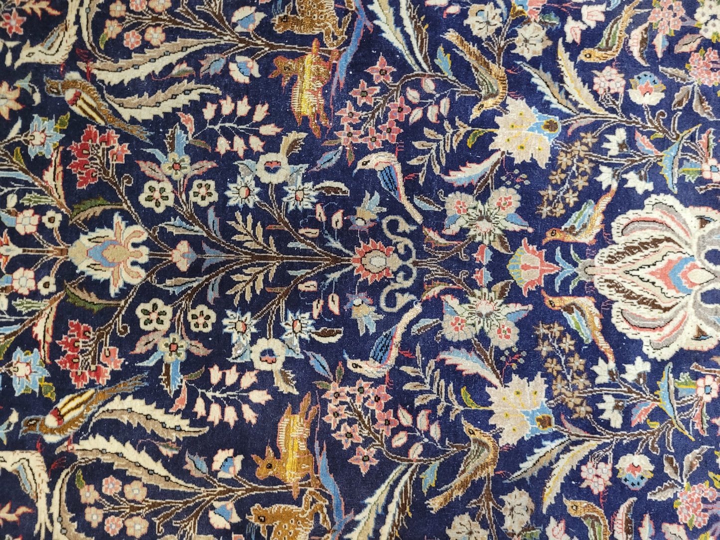 Ghom Teppich Korkwolle mit Seide Lebensbaum 203x135 cm