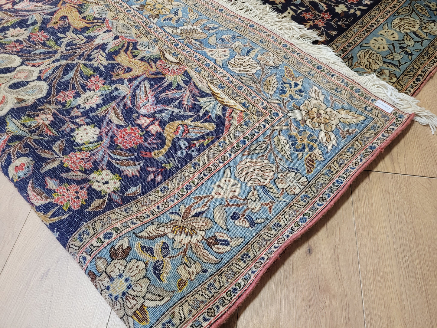 Ghom Teppich Korkwolle mit Seide Lebensbaum 203x135 cm