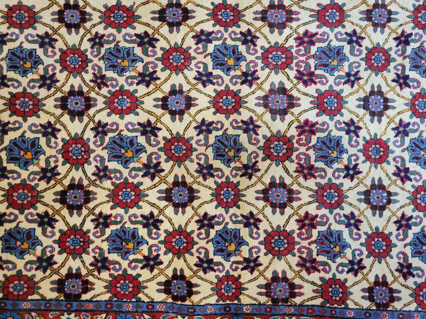 Veramin Teppich Korkwolle florales Mina-Khani-Muster 150x100 cm