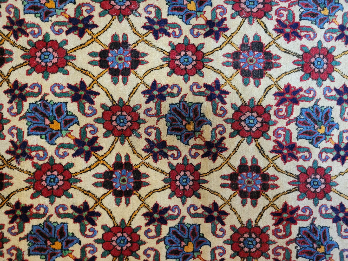 Veramin Teppich Korkwolle florales Mina-Khani-Muster 150x100 cm