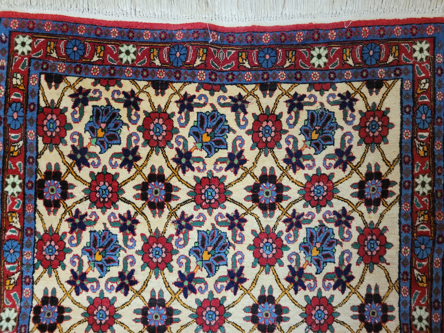 Veramin Teppich Korkwolle florales Mina-Khani-Muster 150x100 cm