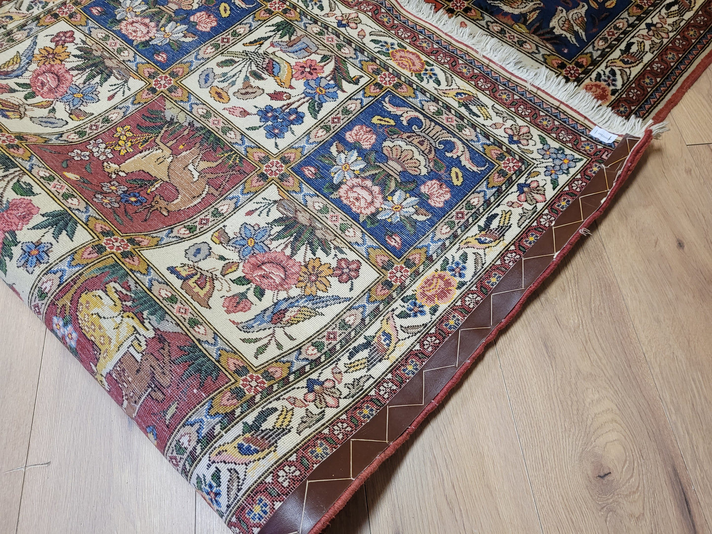 Bakhtiari Teppich Korkwolle Felderdesign 320x106 cm