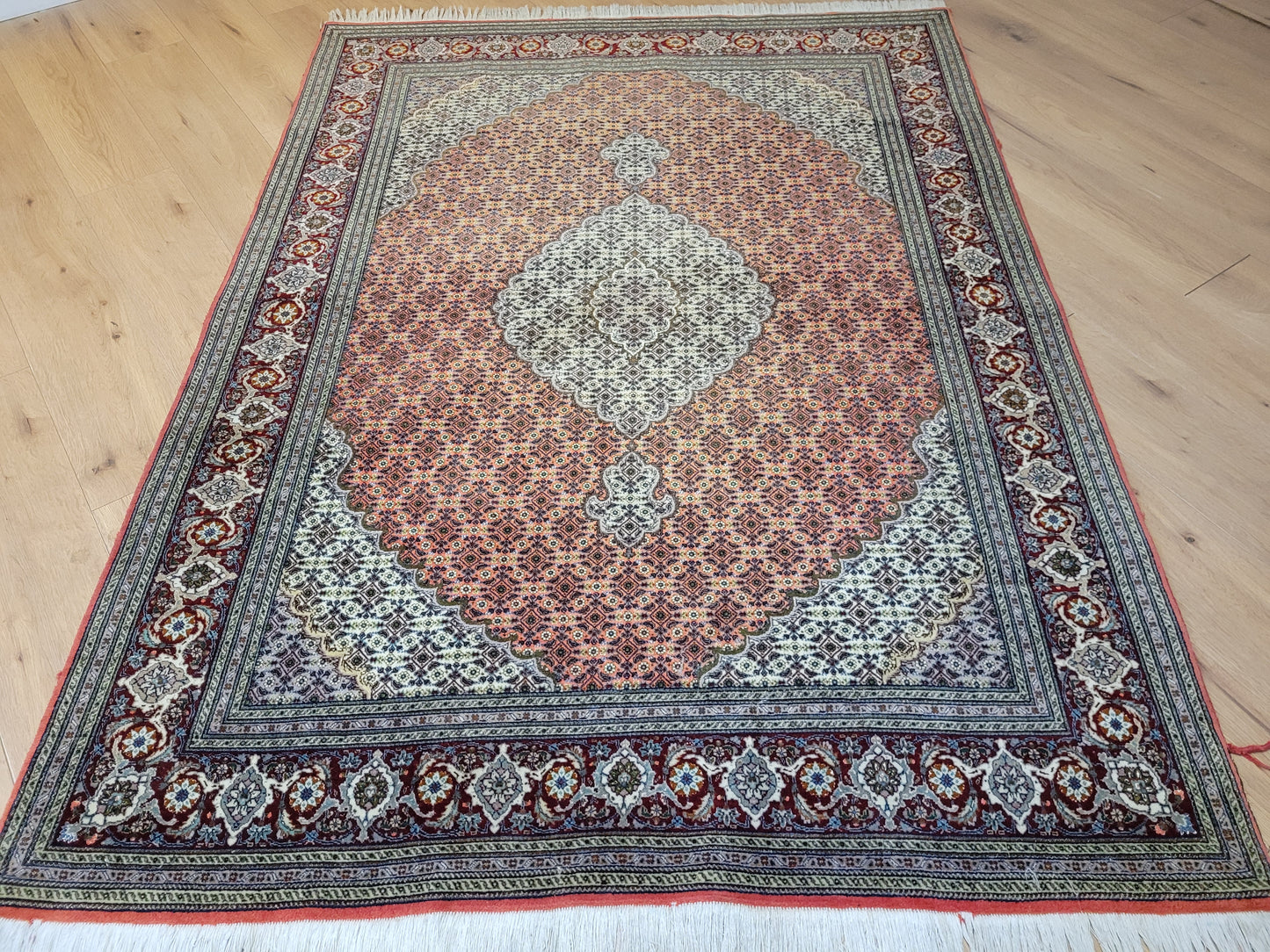 Täbriz Teppich feine Knüpfung mit Seide 205×150 cm