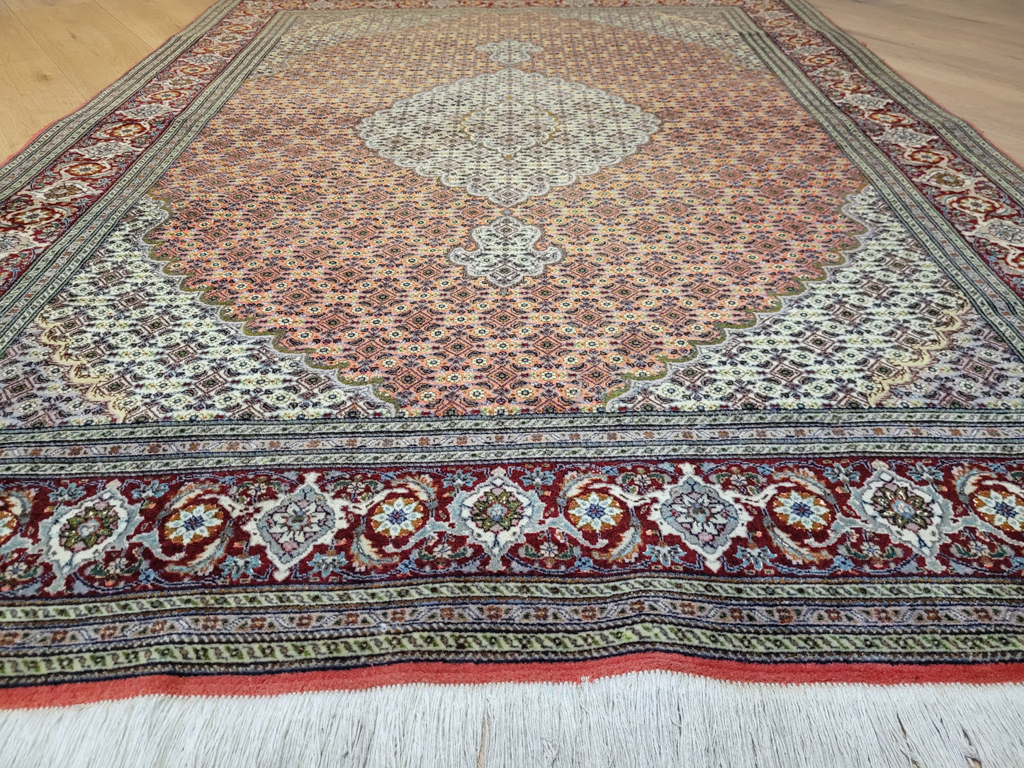 Täbriz Teppich feine Knüpfung mit Seide 205×150 cm