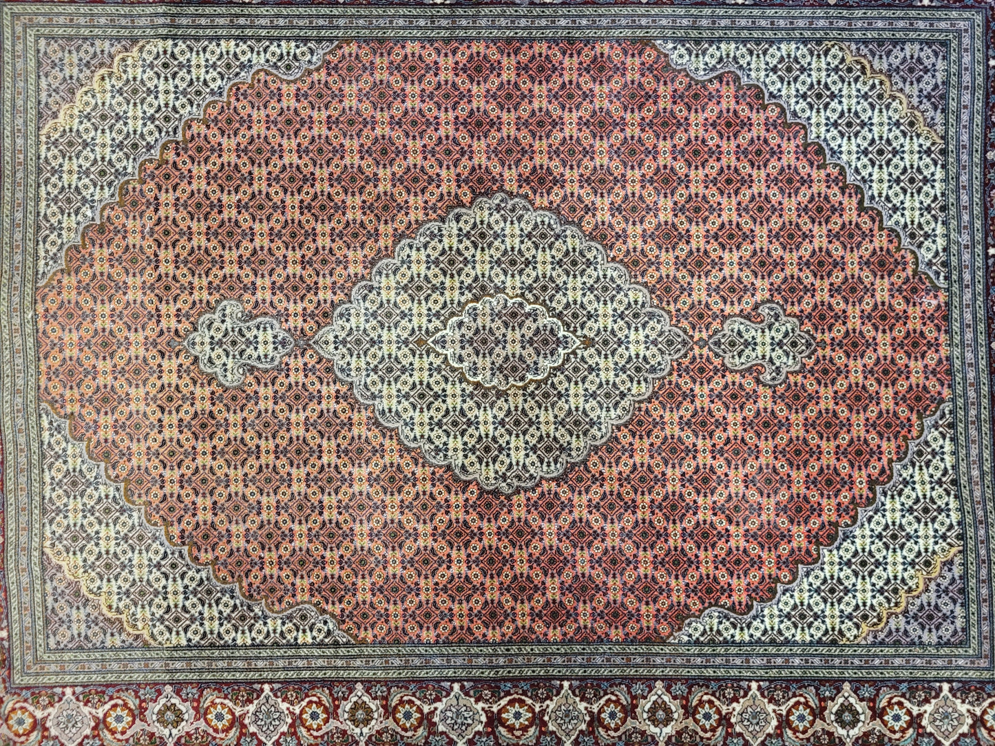 Täbriz Teppich feine Knüpfung mit Seide 205×150 cm