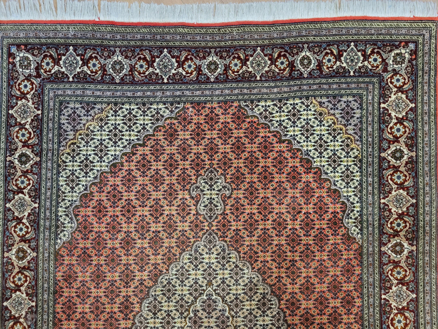 Täbriz Teppich feine Knüpfung mit Seide 205×150 cm