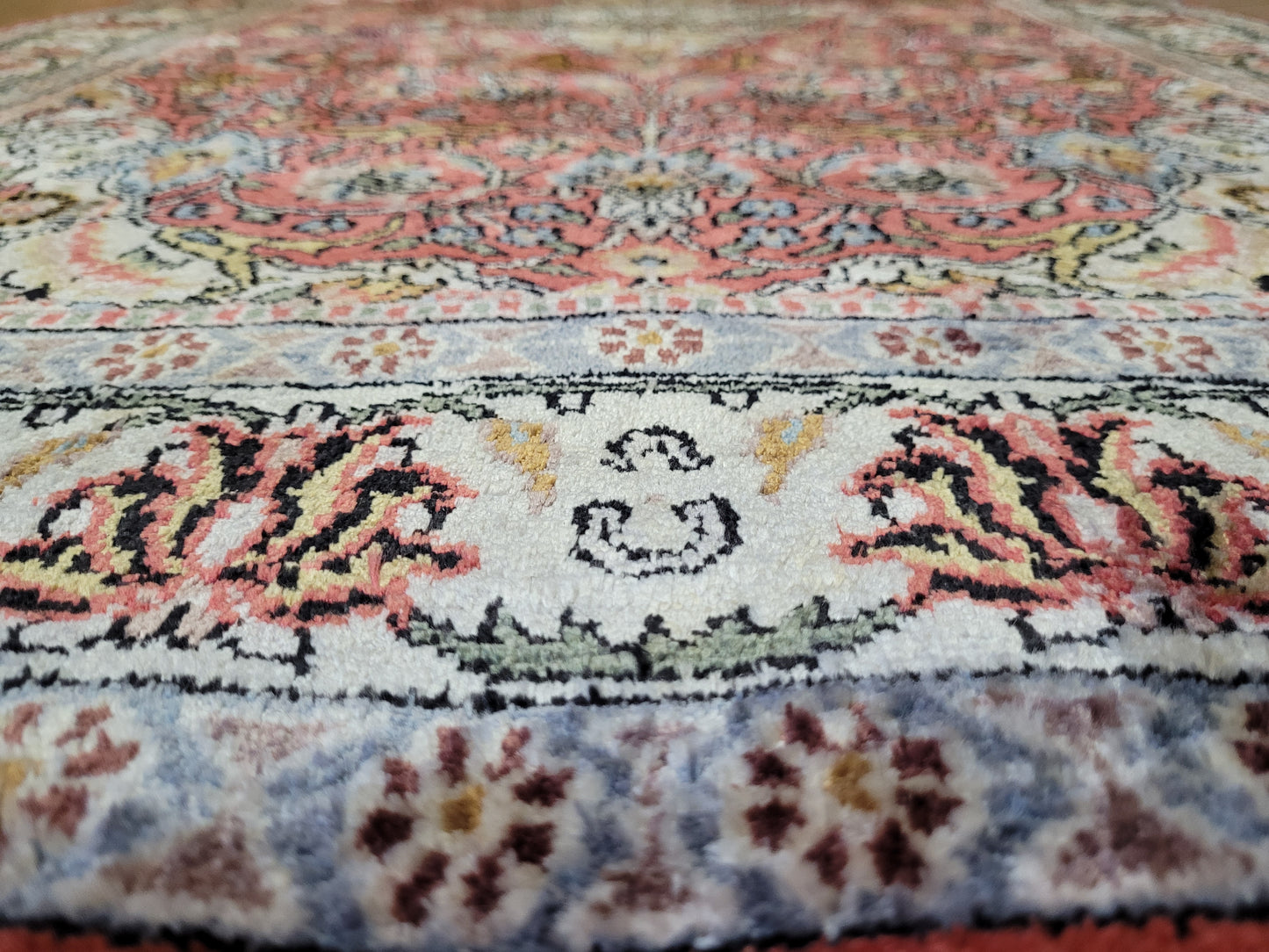 Ghom Teppich Naturseide fein handgeknüpft 162×95 cm