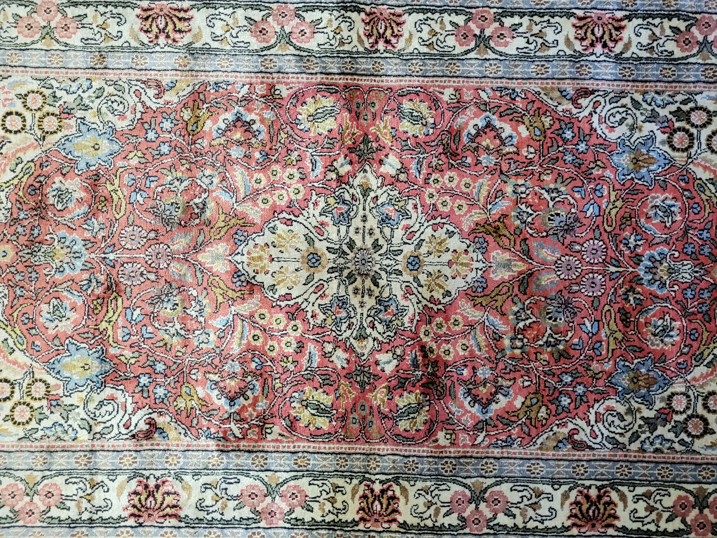 Ghom Teppich Naturseide fein handgeknüpft 162×95 cm