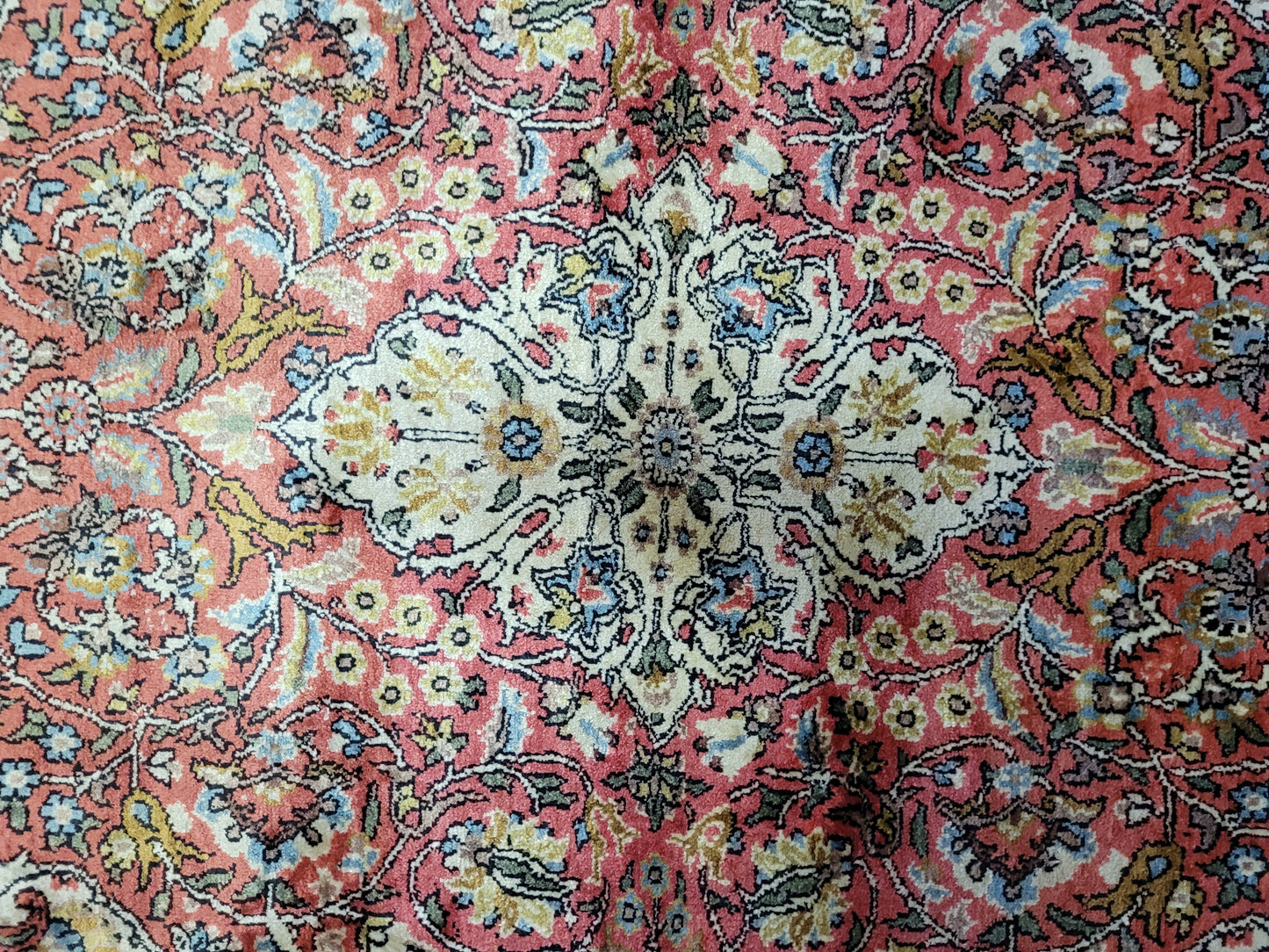 Ghom Teppich Naturseide fein handgeknüpft 162×95 cm