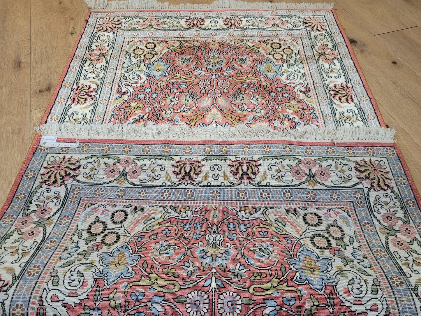 Ghom Teppich Naturseide fein handgeknüpft 162×95 cm