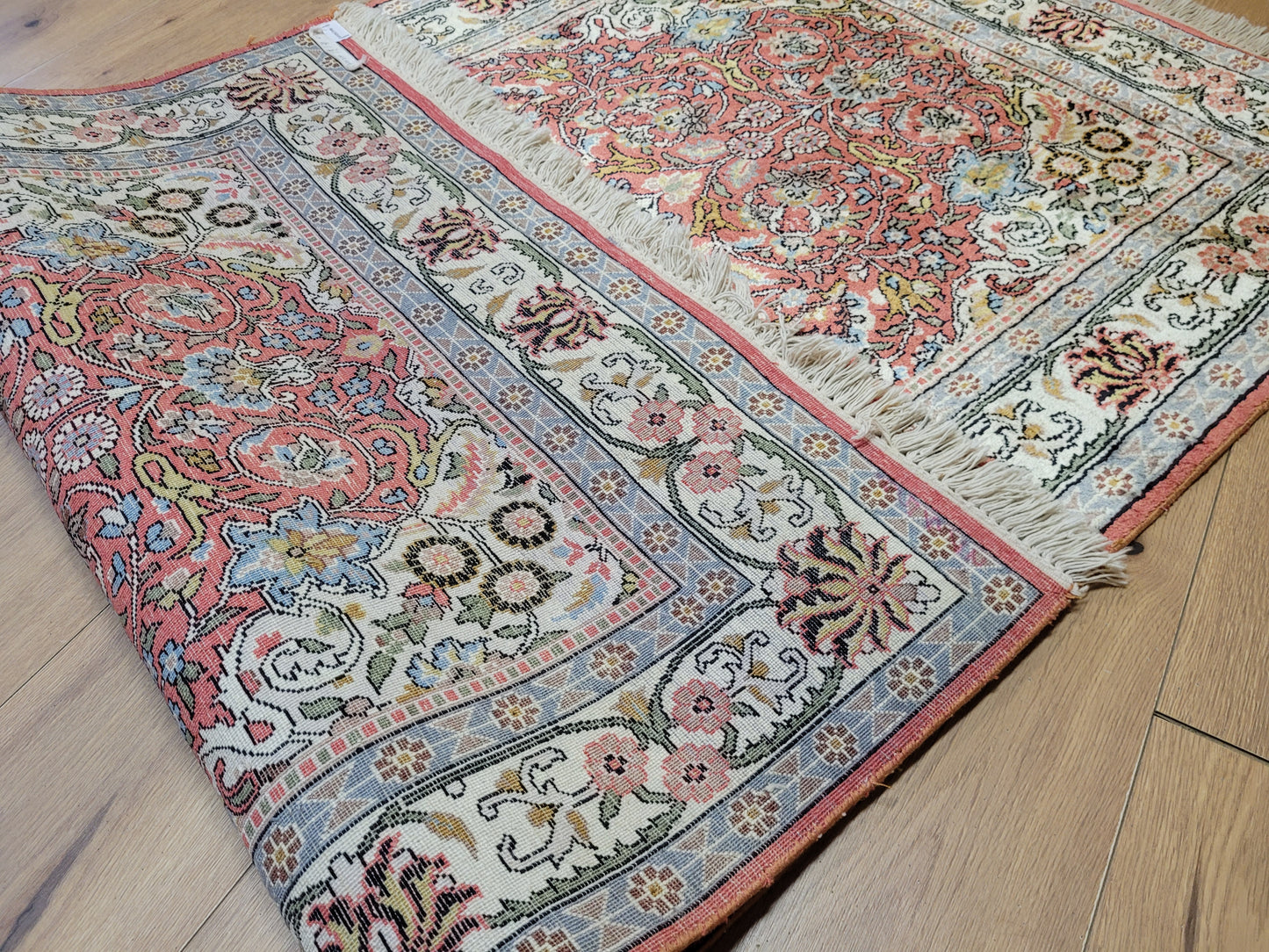 Ghom Teppich Naturseide fein handgeknüpft 162×95 cm