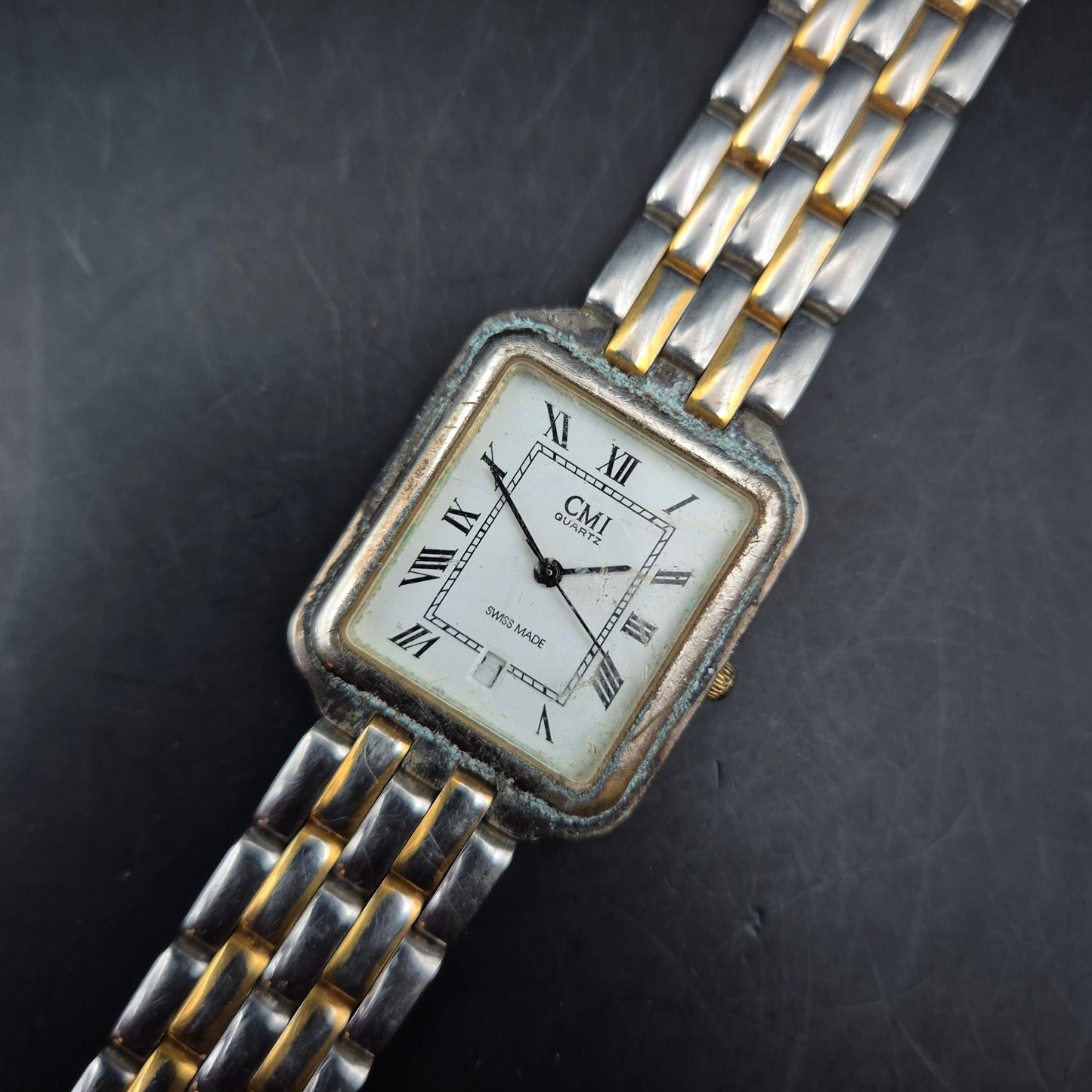 CMI Swiss Herren Uhr – Klassisch-elegantes Design mit römischen Ziffern