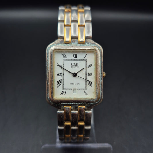 CMI Swiss Herren Uhr – Klassisch-elegantes Design mit römischen Ziffern