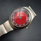 Land Master Herren Uhr – Rotes Zifferblatt im modernen Edelstahl-Look