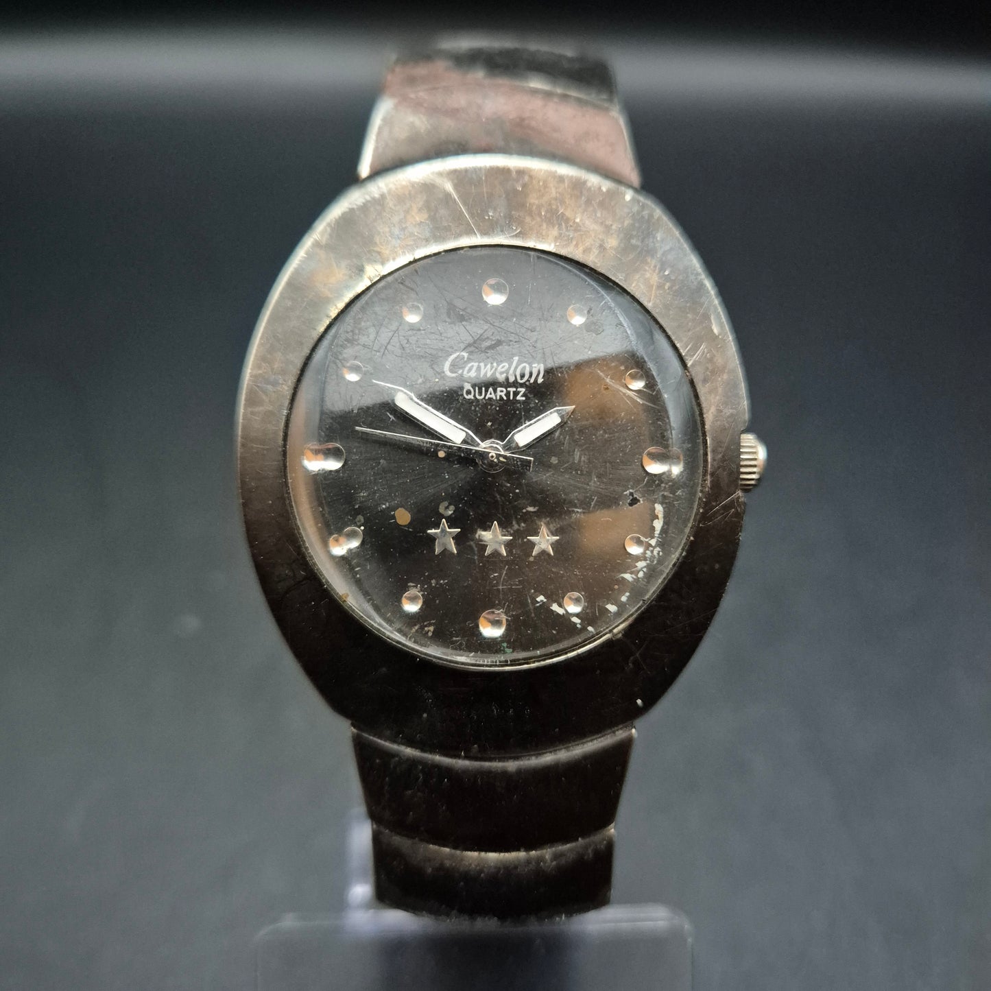 Camelon Damen Uhr – Schwarzes Zifferblatt mit Sternendetails