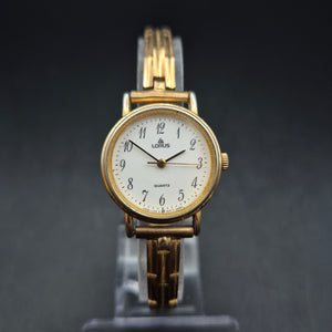 Lorus Damen Uhr – Klassische Quarzuhr mit vergoldetem Armband