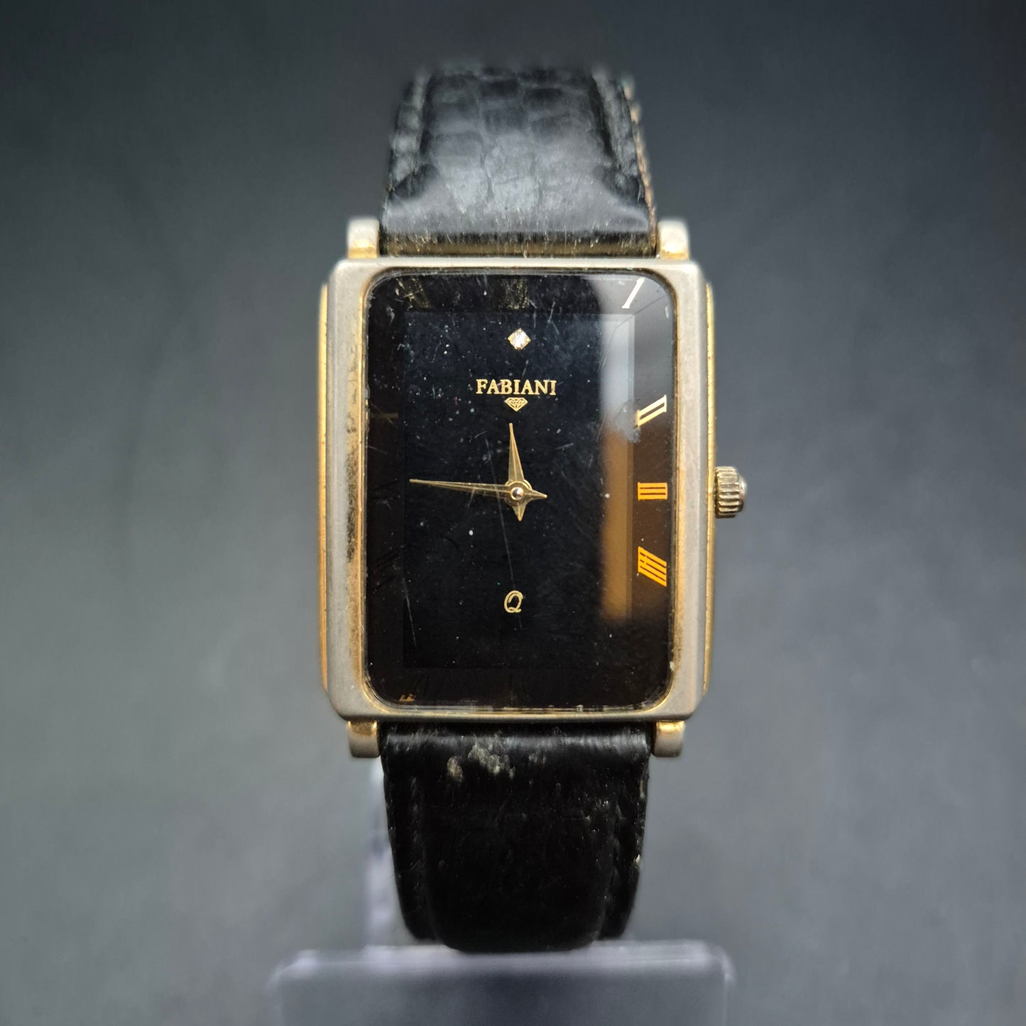 Fabiani Damen Uhr – Elegantes Rechteck Gold/Schwarz Quarz