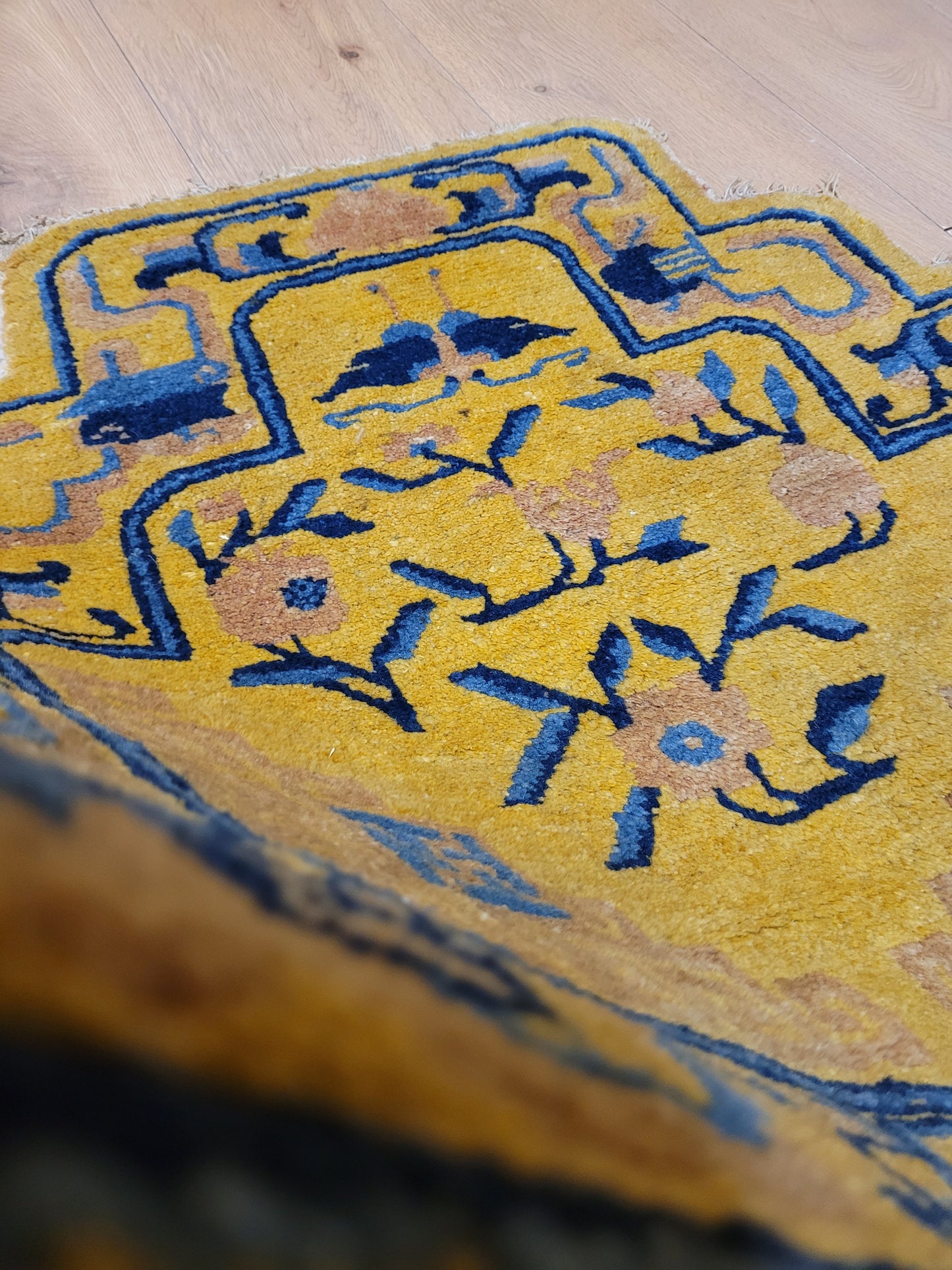 China Teppich antik florales Symbolmuster 70×72 cm