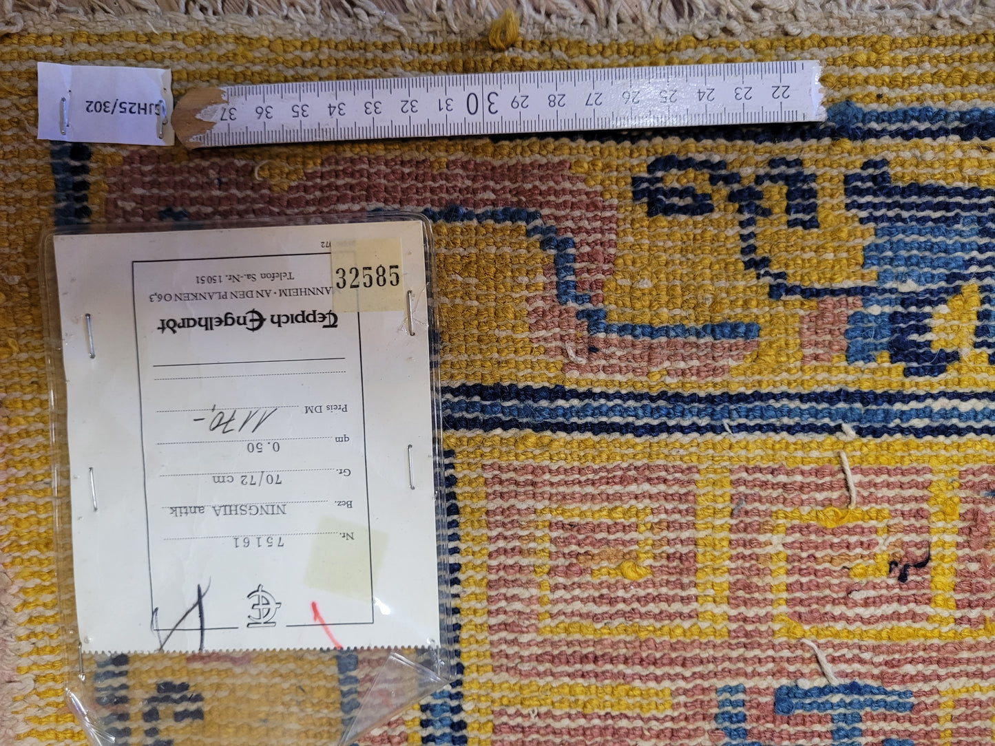 China Teppich antik florales Symbolmuster 70×72 cm