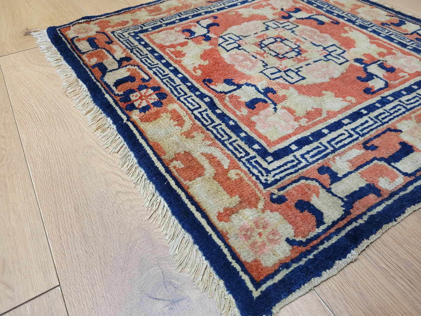 China Teppich antik geometrisch florales Muster 69×62 cm