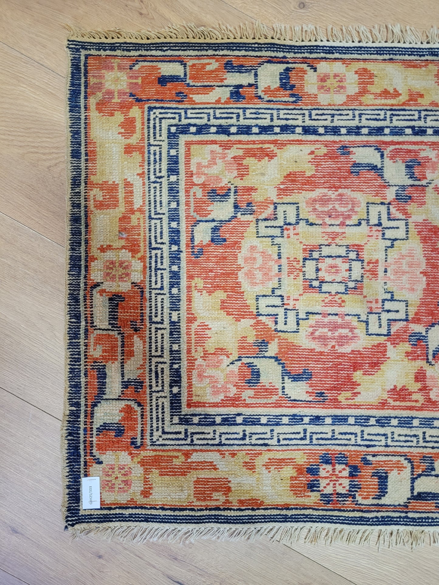 China Teppich antik geometrisch florales Muster 69×62 cm