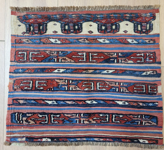 Bachtiar Teppich antik Kelim Knüpfmix 50×60 cm