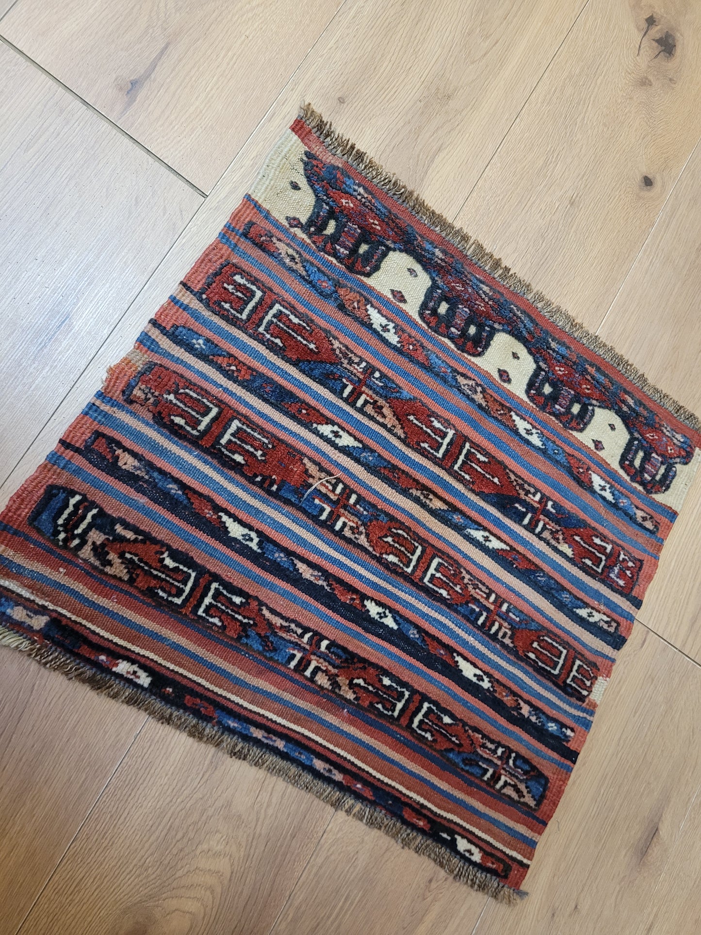 Bachtiar Teppich antik Kelim Knüpfmix 50×60 cm