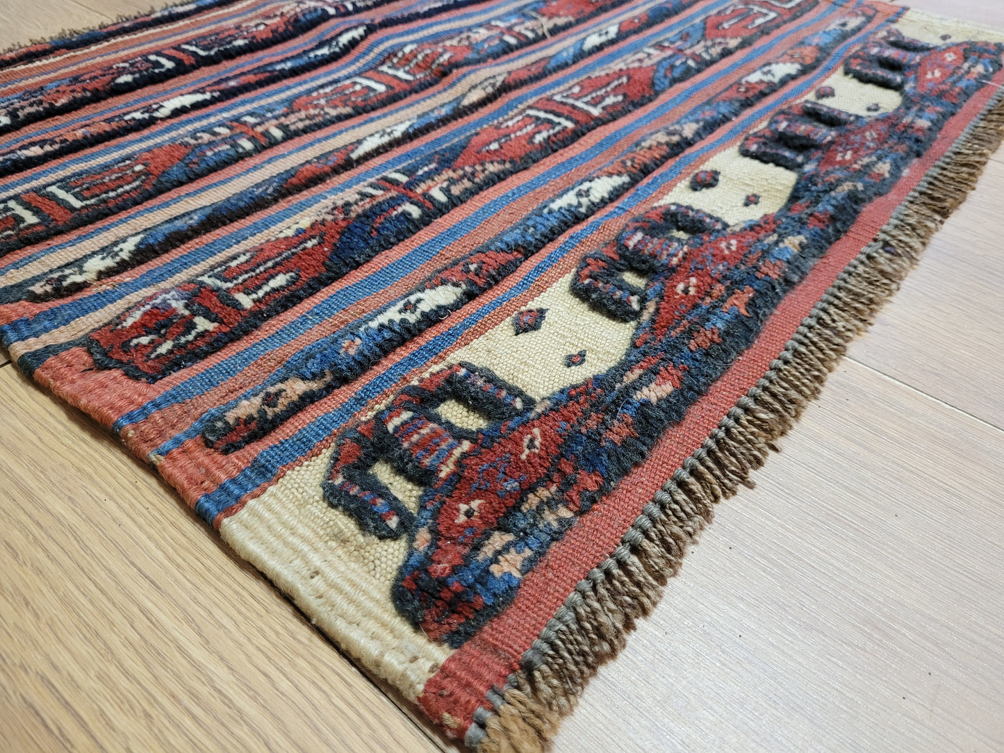 Bachtiar Teppich antik Kelim Knüpfmix 50×60 cm