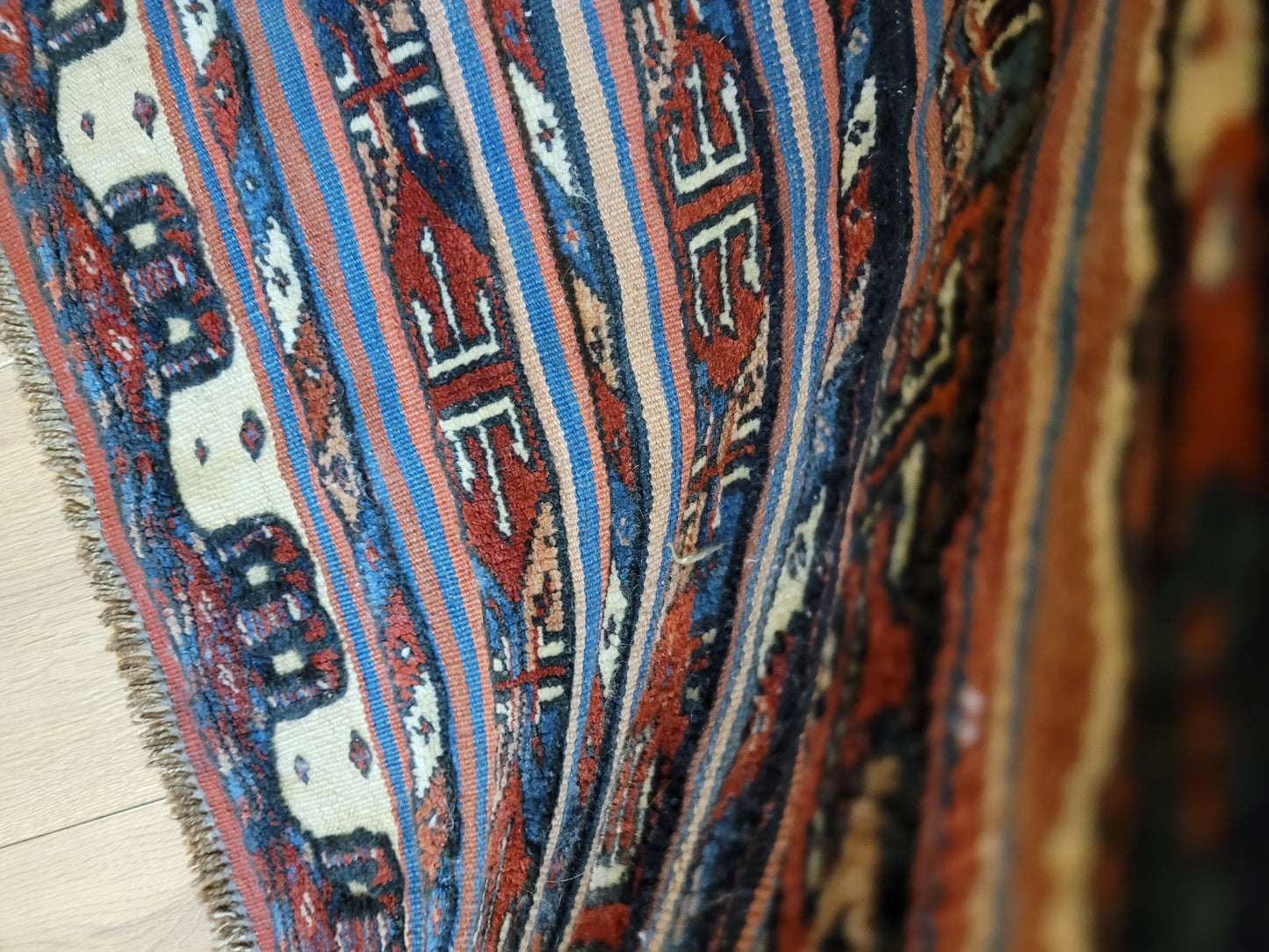 Bachtiar Teppich antik Kelim Knüpfmix 50×60 cm