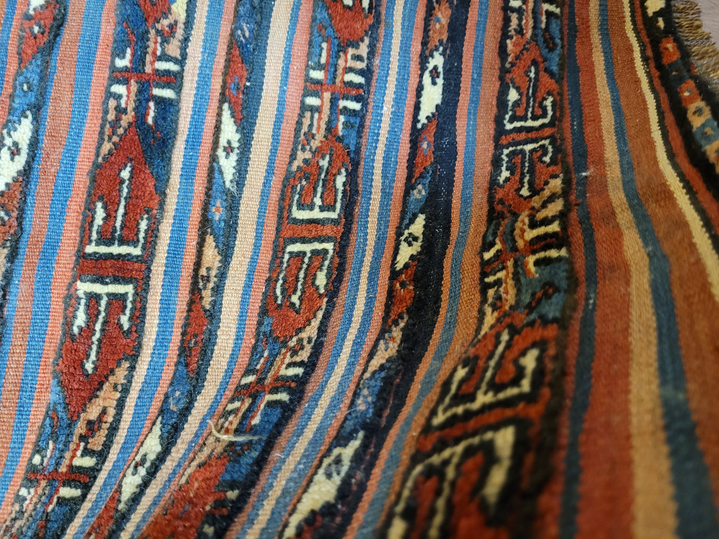 Bachtiar Teppich antik Kelim Knüpfmix 50×60 cm